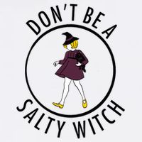 Retro DonT Be A Salty Witch Funny Halloween Girl Garment-Dyed Sweatshirt