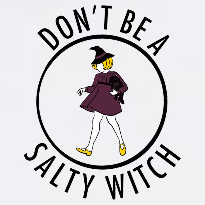 Retro DonT Be A Salty Witch Funny Halloween Girl Garment-Dyed Sweatshirt