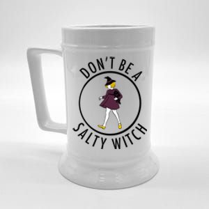 Retro DonT Be A Salty Witch Funny Halloween Girl Beer Stein