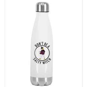 Retro DonT Be A Salty Witch Funny Halloween Girl Stainless Steel Insulated Water Bottle