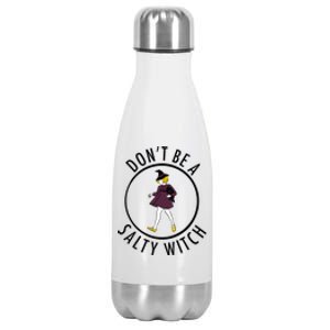 Retro DonT Be A Salty Witch Funny Halloween Girl Stainless Steel Insulated Water Bottle