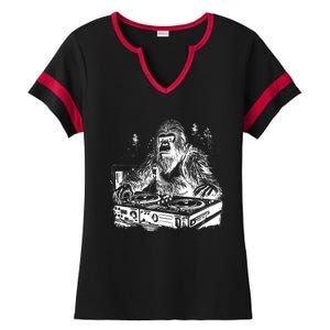 Realistic DJ Bigfoot Ladies Halftime Notch Neck Tee