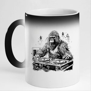 Realistic DJ Bigfoot 11oz Black Color Changing Mug