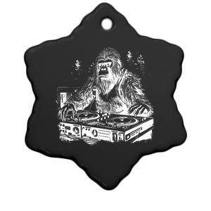 Realistic DJ Bigfoot Ceramic Star Ornament