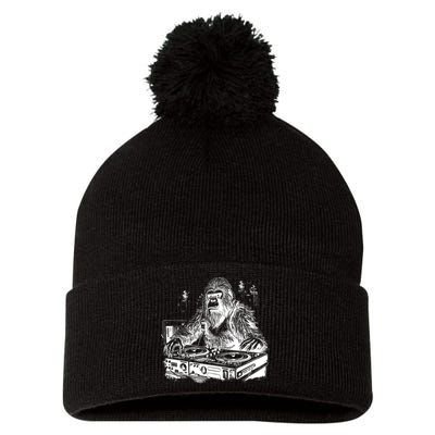 Realistic DJ Bigfoot Pom Pom 12in Knit Beanie