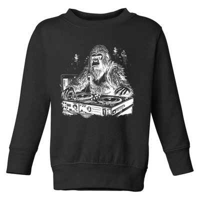 Realistic DJ Bigfoot Toddler Sweatshirt