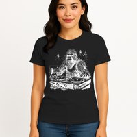 Realistic DJ Bigfoot Womens T-Shirt