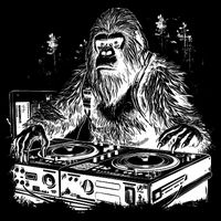 Realistic DJ Bigfoot Womens T-Shirt