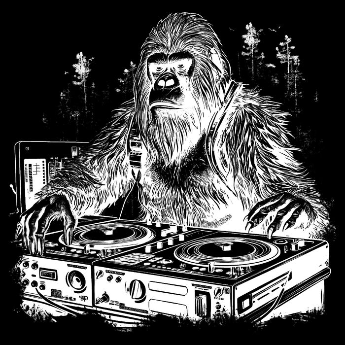 Realistic DJ Bigfoot Womens T-Shirt