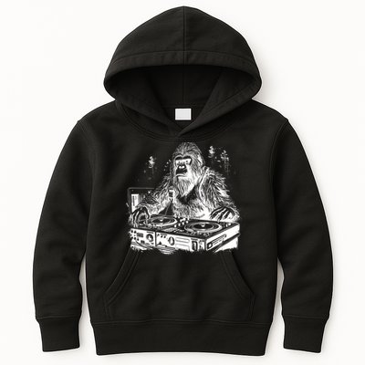Realistic DJ Bigfoot Kids Hoodie