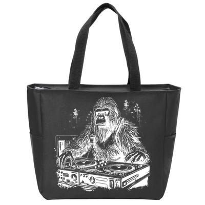 Realistic DJ Bigfoot Zip Tote Bag