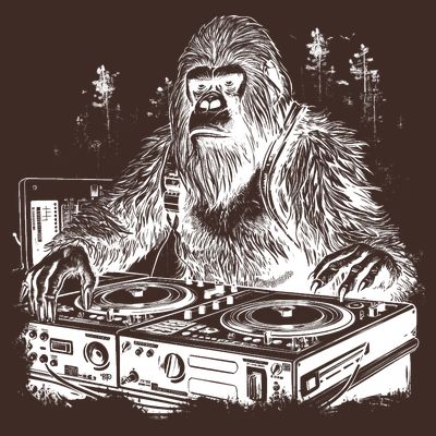 Realistic DJ Bigfoot T-Shirt