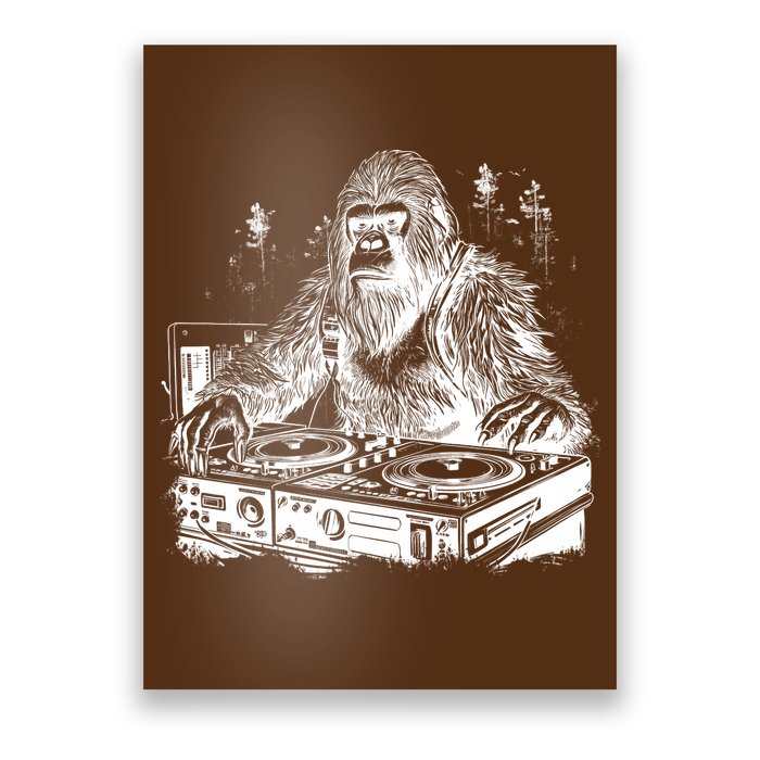Realistic DJ Bigfoot Poster