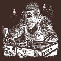 Realistic DJ Bigfoot Poster