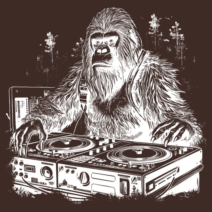 Realistic DJ Bigfoot Poster