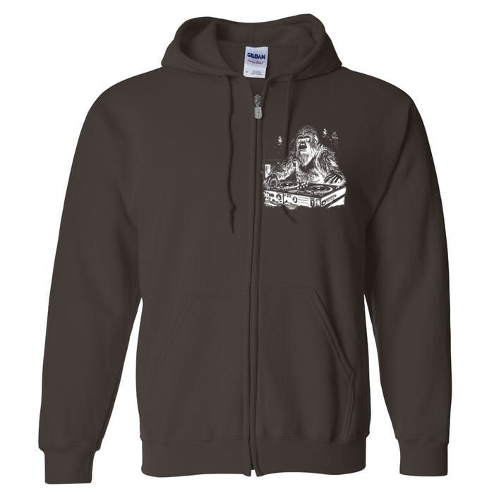 Realistic DJ Bigfoot Full Zip Hoodie