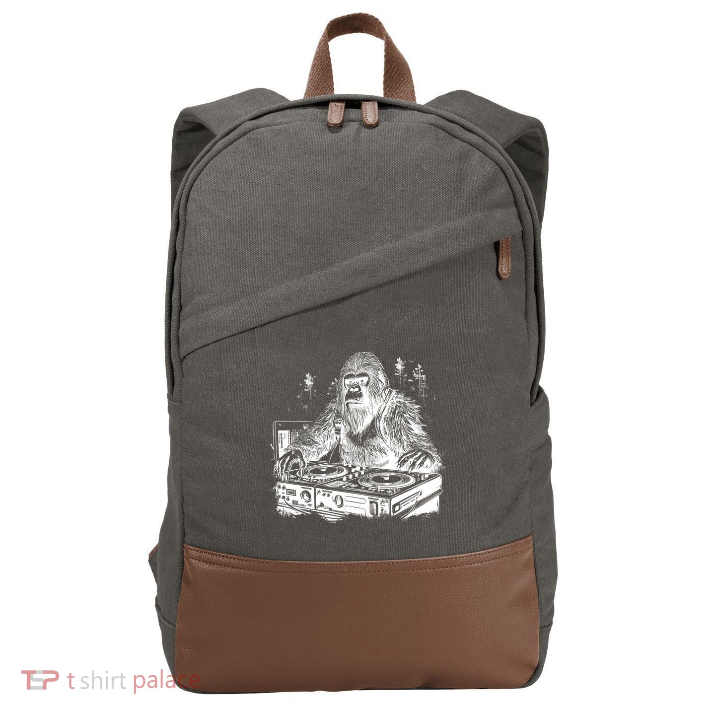 Realistic DJ Bigfoot Cotton Canvas Backpack