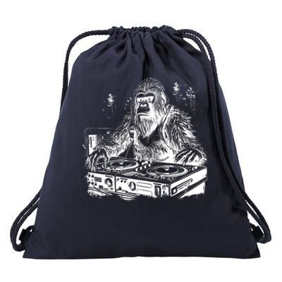 Realistic DJ Bigfoot Drawstring Bag