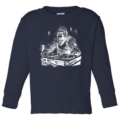 Realistic DJ Bigfoot Toddler Long Sleeve Shirt