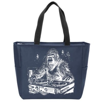 Realistic DJ Bigfoot Zip Tote Bag