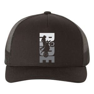 Ride: Dirt Bike Motocross Motorbike Mx Offroad Life Passion Yupoong Adult 5-Panel Trucker Hat