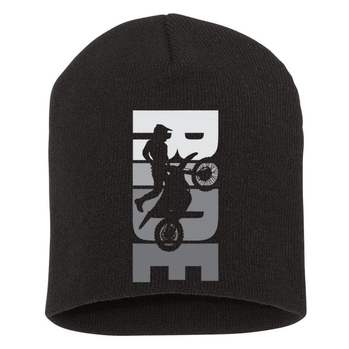 Ride: Dirt Bike Motocross Motorbike Mx Offroad Life Passion Short Acrylic Beanie