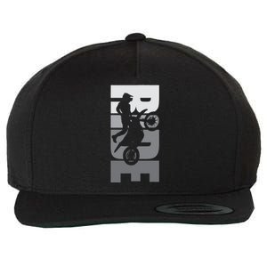 Ride: Dirt Bike Motocross Motorbike Mx Offroad Life Passion Wool Snapback Cap