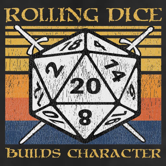 Rolling Dice Builds Character Funny Rpg Tabletop Gamer Knit Cap Winter Beanie