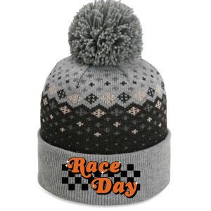 Race Day Checkered Flag Racing Driver Cheer Mama The Baniff Cuffed Pom Beanie