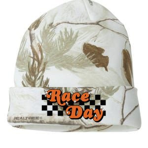 Race Day Checkered Flag Racing Driver Cheer Mama Kati Licensed 12" Camo Beanie