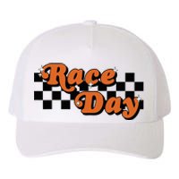 Race Day Checkered Flag Racing Driver Cheer Mama Yupoong Adult 5-Panel Trucker Hat