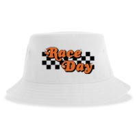 Race Day Checkered Flag Racing Driver Cheer Mama Sustainable Bucket Hat