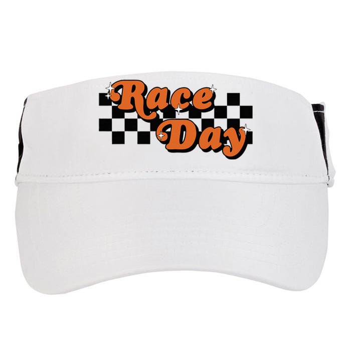 Race Day Checkered Flag Racing Driver Cheer Mama Adult Drive Performance Visor