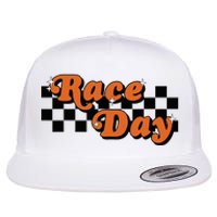 Race Day Checkered Flag Racing Driver Cheer Mama Flat Bill Trucker Hat