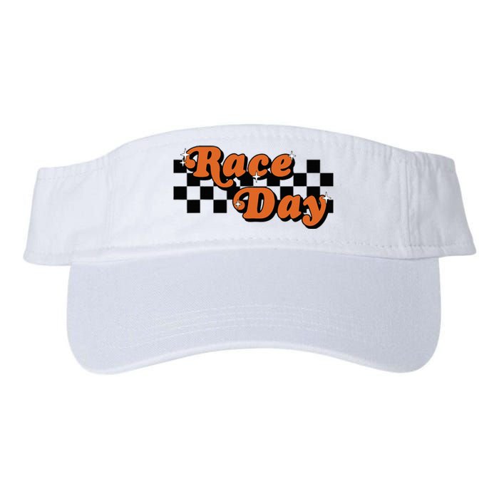 Race Day Checkered Flag Racing Driver Cheer Mama Valucap Bio-Washed Visor