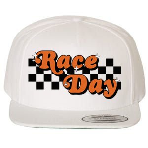 Race Day Checkered Flag Racing Driver Cheer Mama Wool Snapback Cap