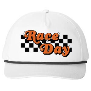 Race Day Checkered Flag Racing Driver Cheer Mama Snapback Five-Panel Rope Hat