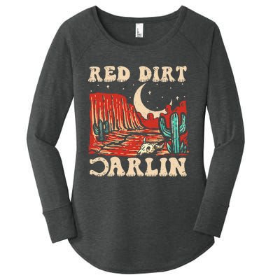 Red Dirt Country Music Western Theme Women's Perfect Tri Tunic Long Sleeve Shirt