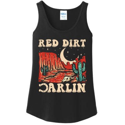 Red Dirt Country Music Western Theme Ladies Essential Tank