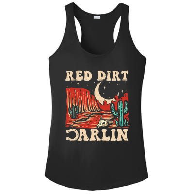 Red Dirt Country Music Western Theme Ladies PosiCharge Competitor Racerback Tank