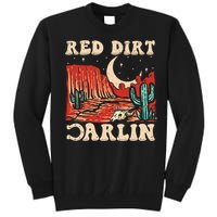 Red Dirt Country Music Western Theme Tall Sweatshirt