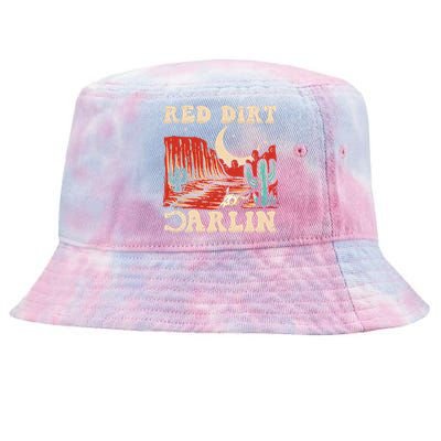 Red Dirt Country Music Western Theme Tie-Dyed Bucket Hat