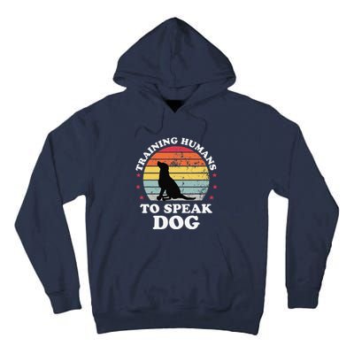 Retro Dog Commands Obedience Training Funny Dog Trainer Tall Hoodie