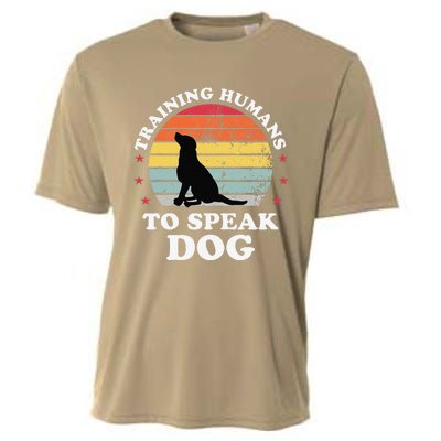 Retro Dog Commands Obedience Training Funny Dog Trainer Cooling Performance Crew T-Shirt