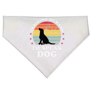 Retro Dog Commands Obedience Training Funny Dog Trainer USA-Made Doggie Bandana