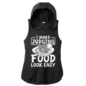 Review Dining Cuisine Food Critic Ladies PosiCharge Tri-Blend Wicking Draft Hoodie Tank