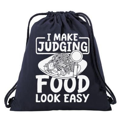 Review Dining Cuisine Food Critic Drawstring Bag