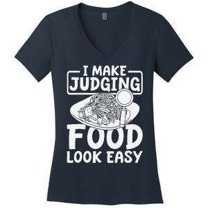 Review Dining Cuisine Food Critic Women's V-Neck T-Shirt