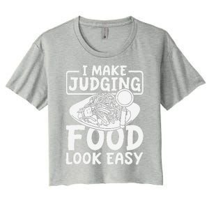 Review Dining Cuisine Food Critic Women's Crop Top Tee