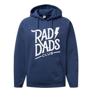 Rad Dads Club Funny FatherS Day Performance Fleece Hoodie